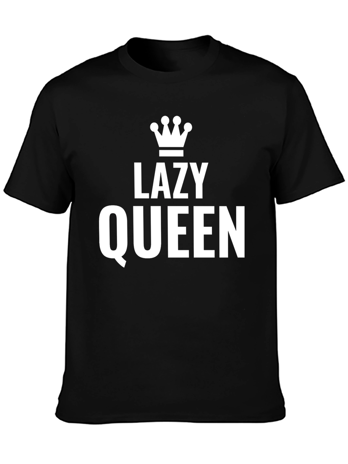Lazy Queen Graphic Tee - Unisex Black T-Shirt