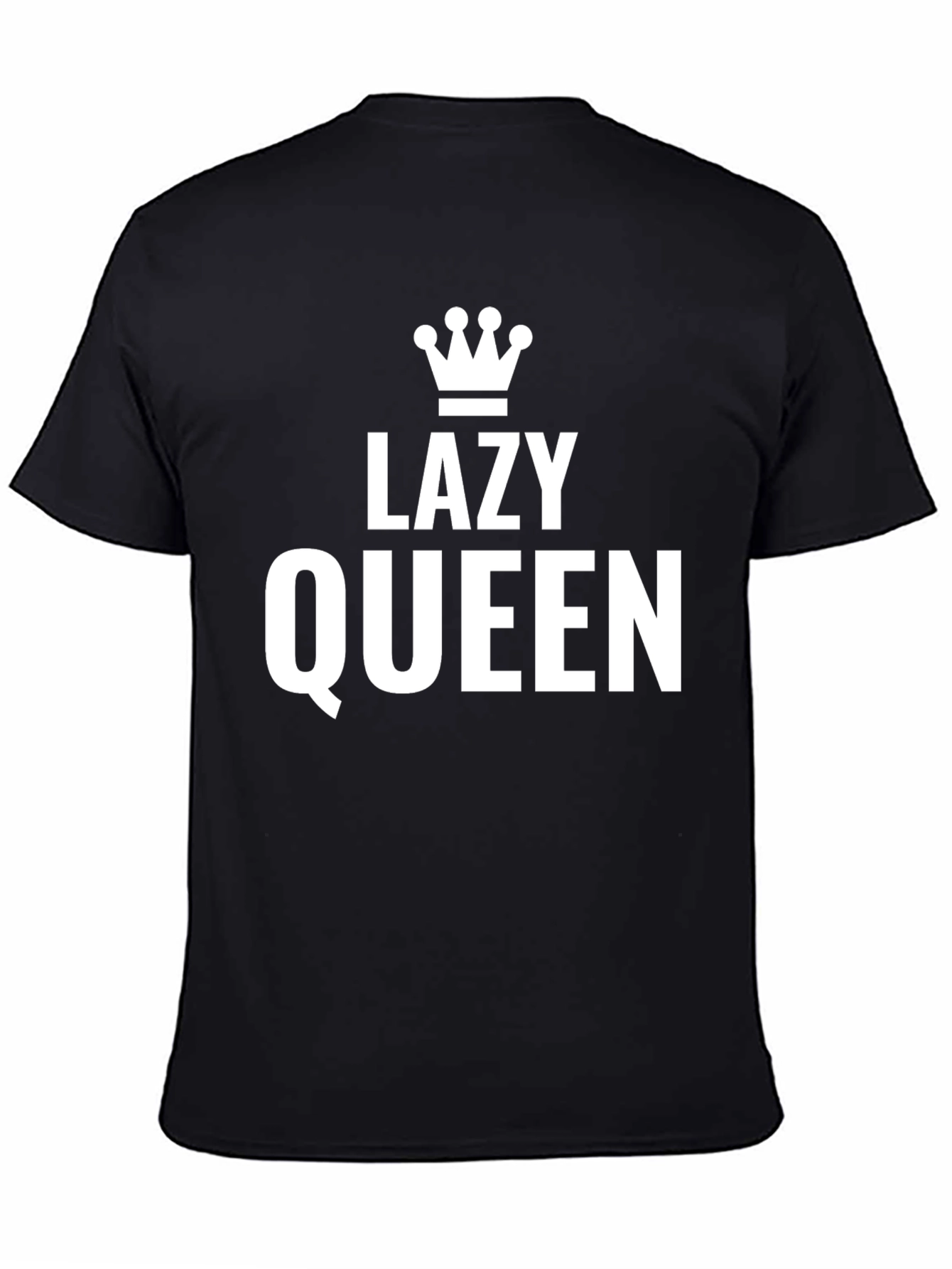 Lazy Queen Graphic Tee - Unisex Black T-Shirt