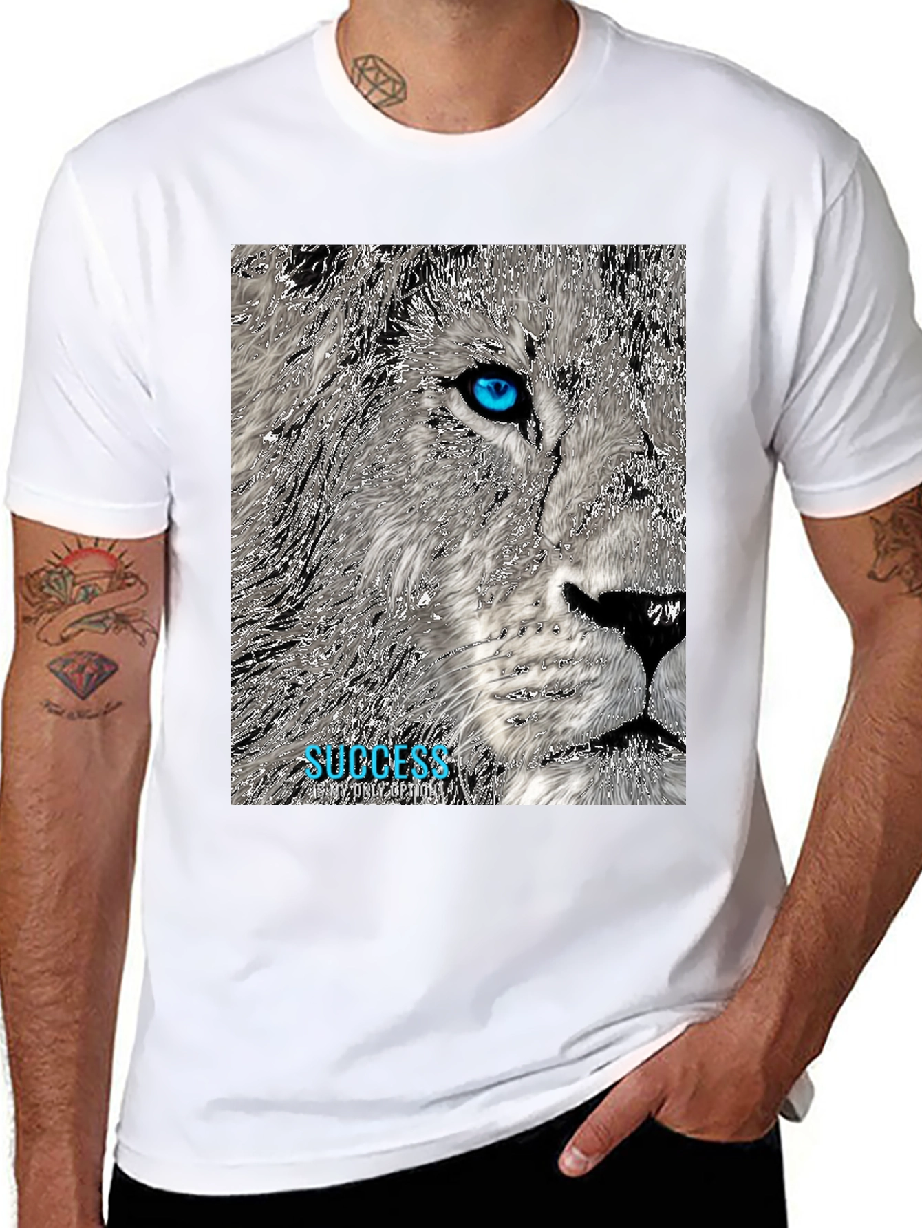 Lion Success Graphic Tee - Black