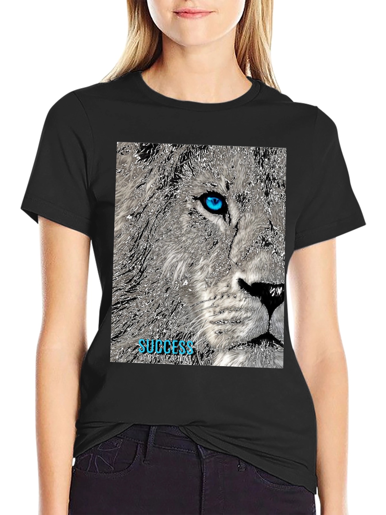 Lion Success Graphic Tee - Black