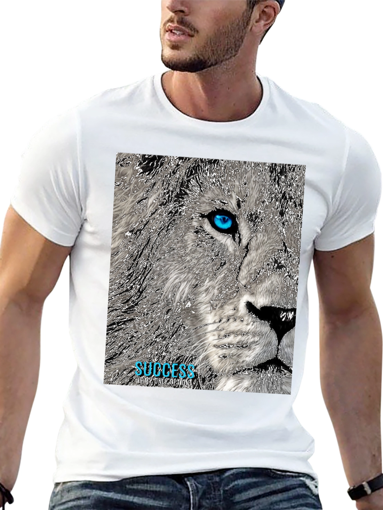 Lion Success Graphic Tee - Black