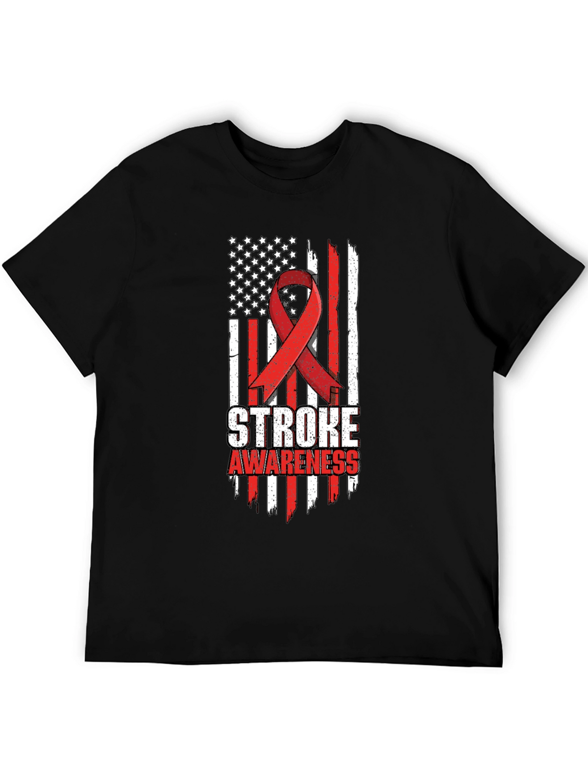 Stroke Awareness American Flag T-Shirt
