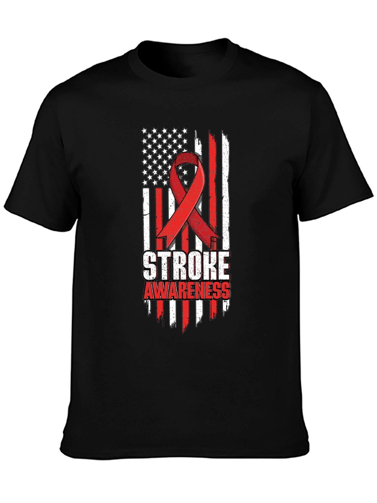 Stroke Awareness American Flag T-Shirt
