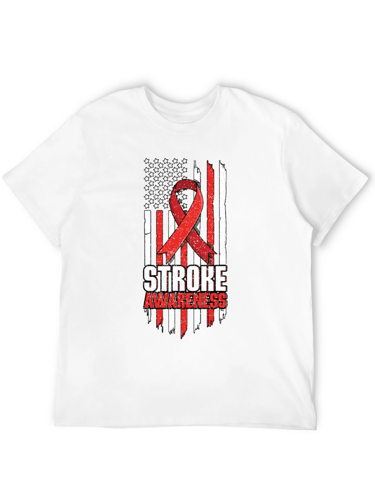 Stroke Awareness American Flag T-Shirt