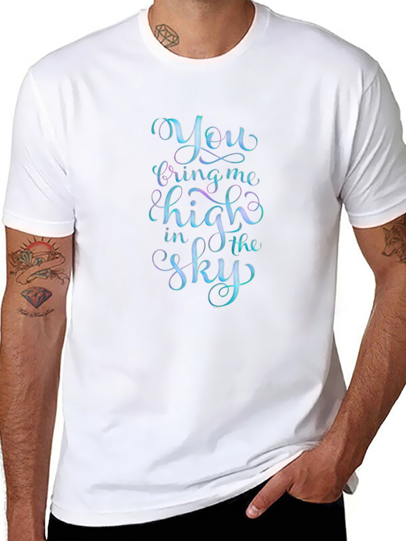 You Bring Me High in the Sky Black T-Shirt