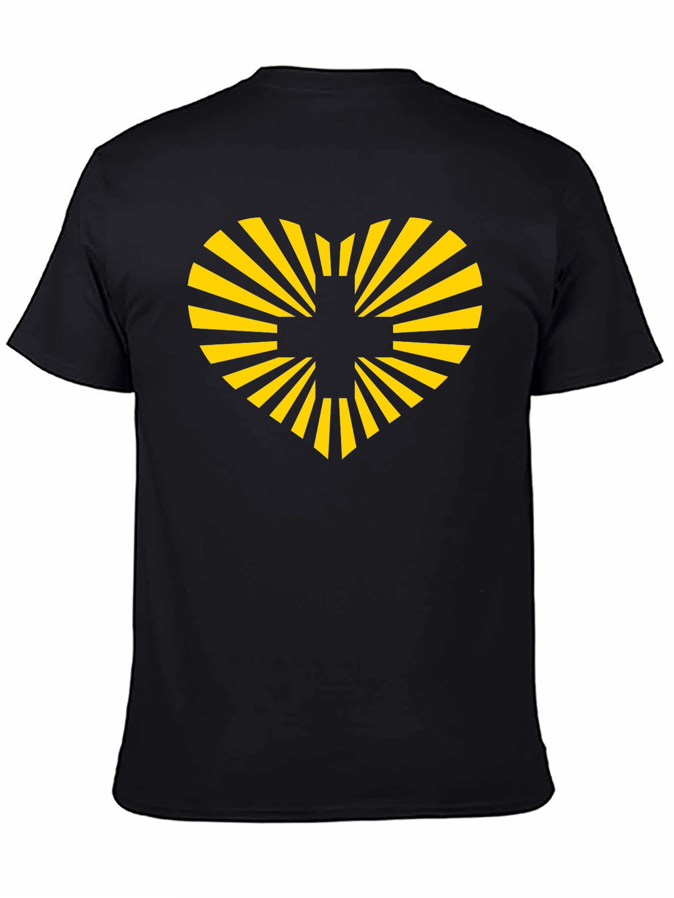 Heart & Rays Black Graphic Tee
