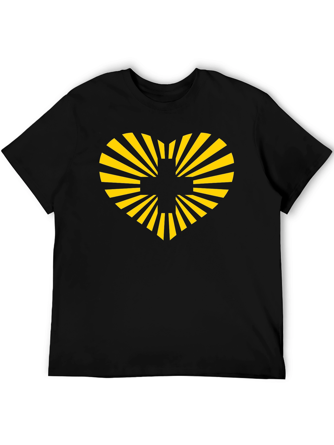 Heart & Rays Black Graphic Tee