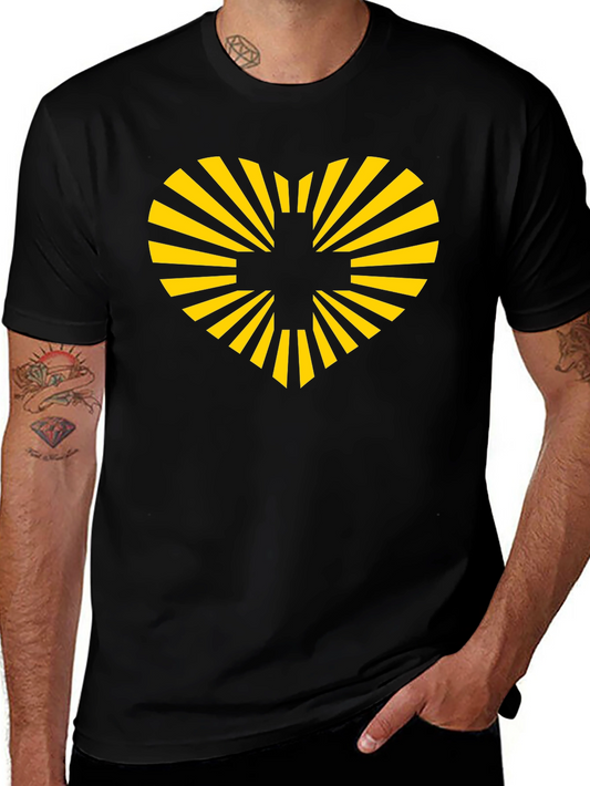Heart & Rays Black Graphic Tee