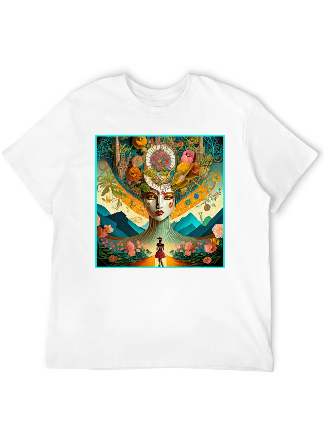 Artistic Woman and Landscape T-Shirt