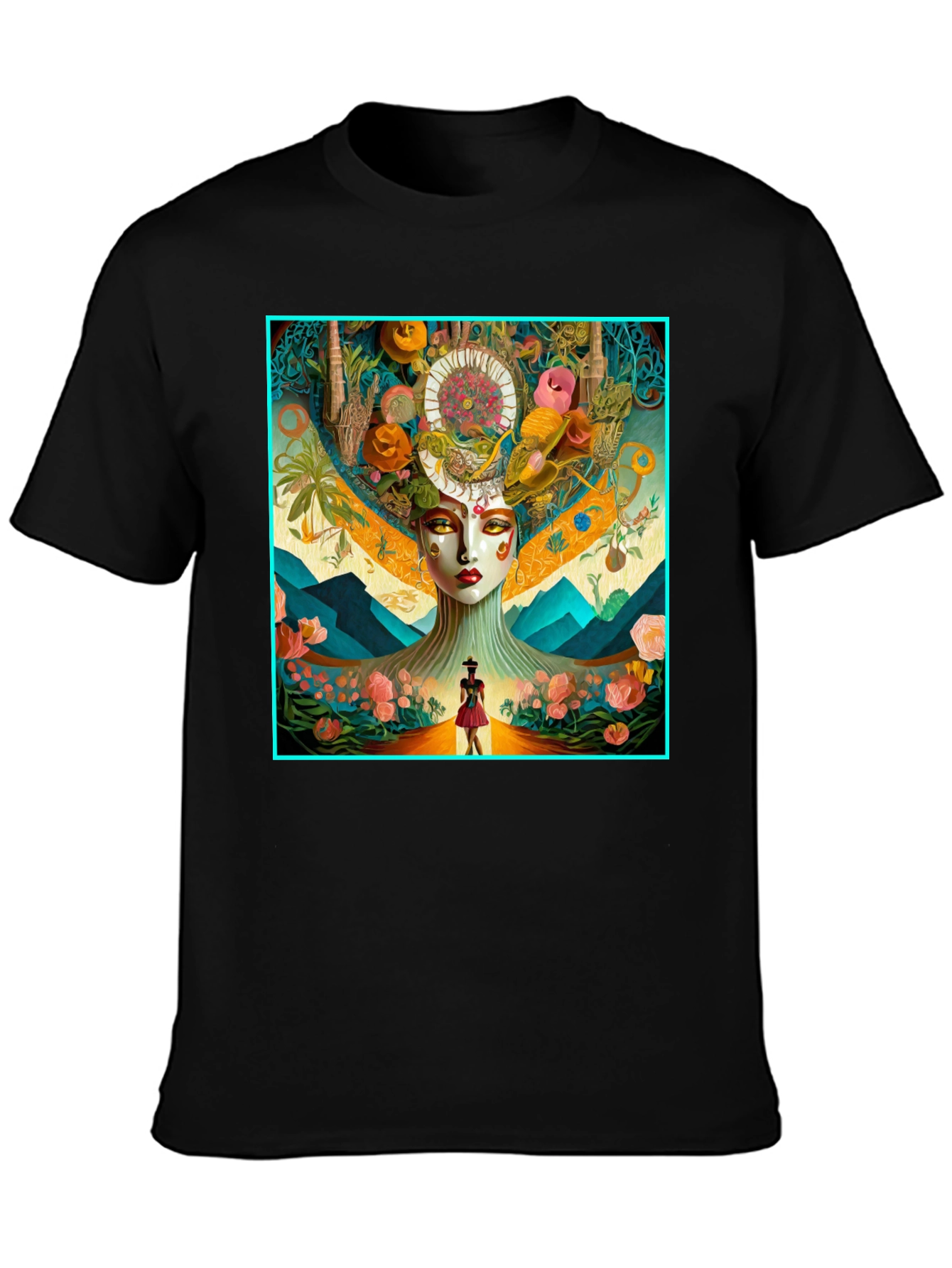 Artistic Woman and Landscape T-Shirt