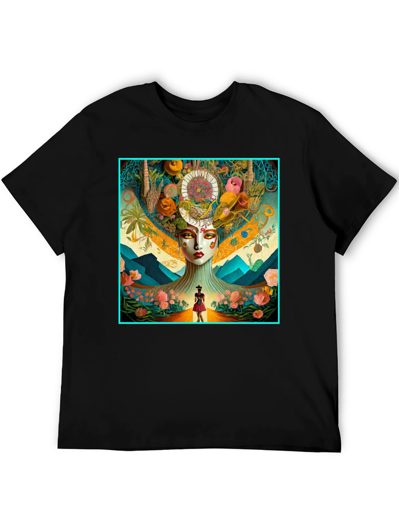 Artistic Woman and Landscape T-Shirt