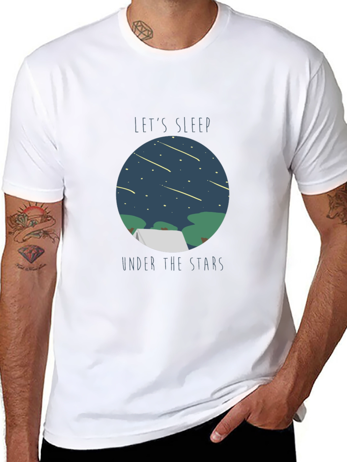 Lets Sleep Under The Stars Graphic T-Shirt