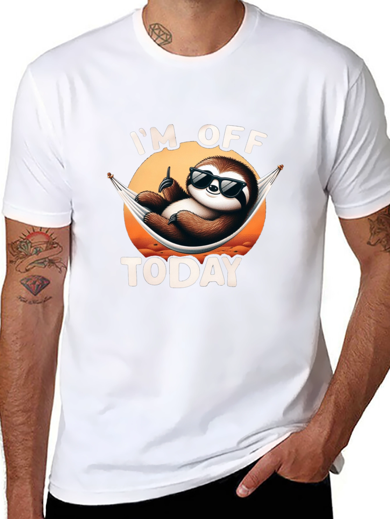 Chill Sloth Im Off Today Graphic T-Shirt