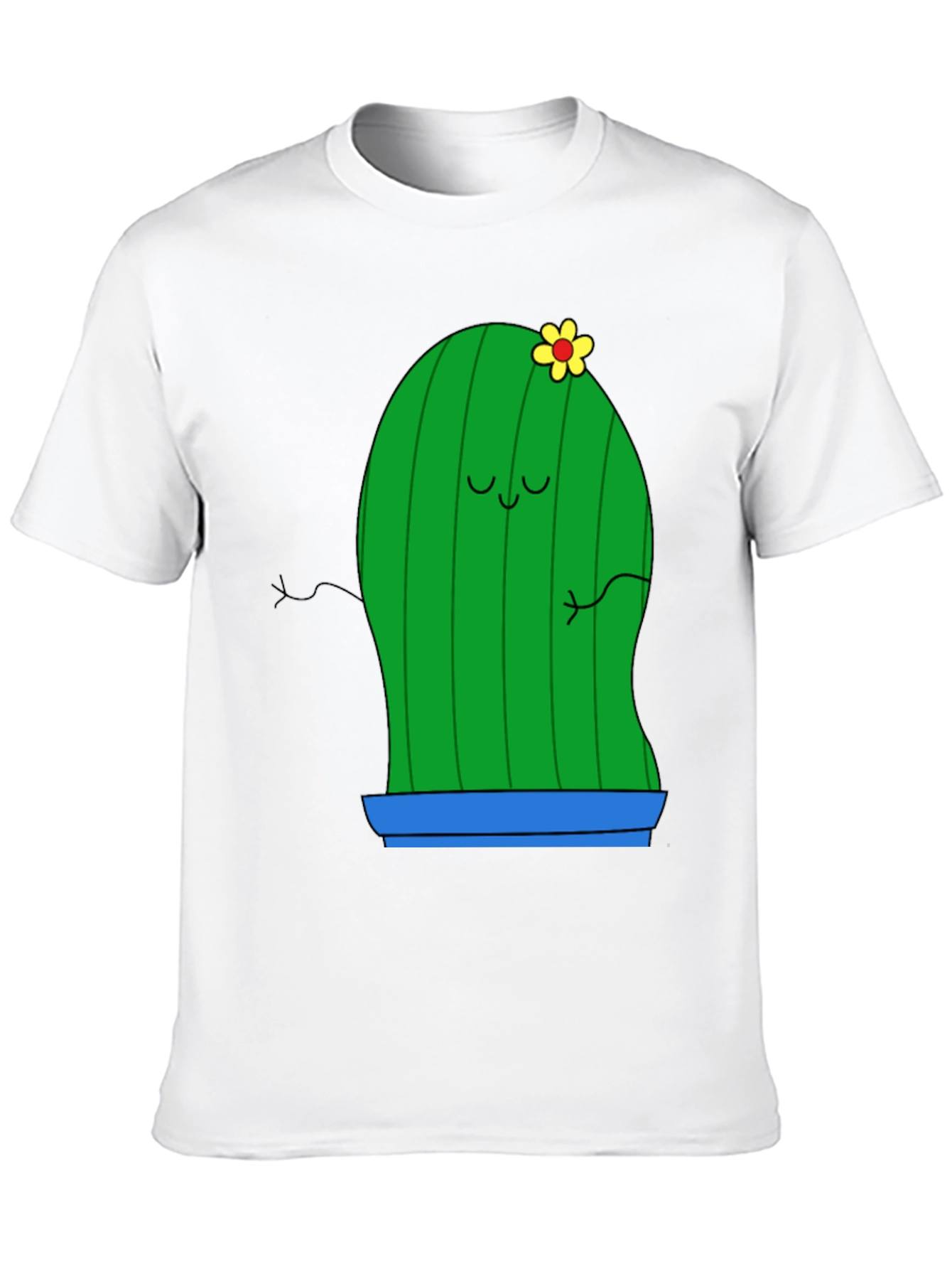 Cute Cactus Graphic Tee - Unisex Black T-Shirt