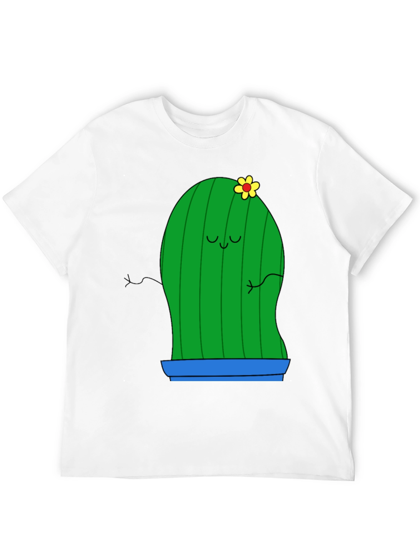 Cute Cactus Graphic Tee - Unisex Black T-Shirt