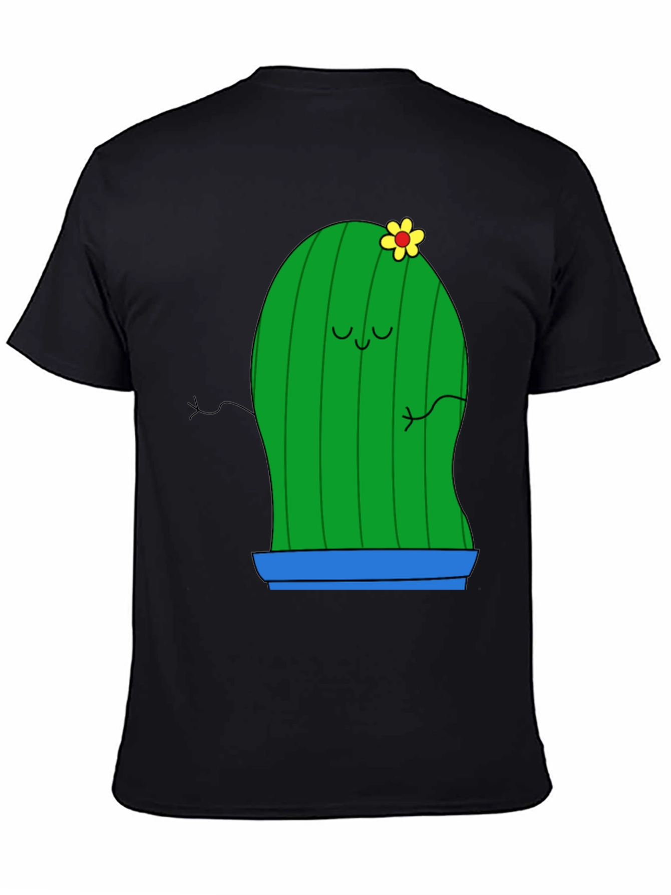 Cute Cactus Graphic Tee - Unisex Black T-Shirt
