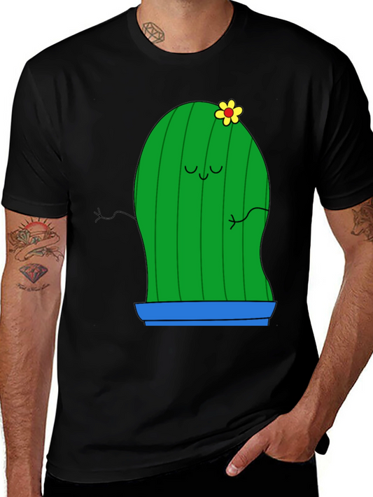Cute Cactus Graphic Tee - Unisex Black T-Shirt