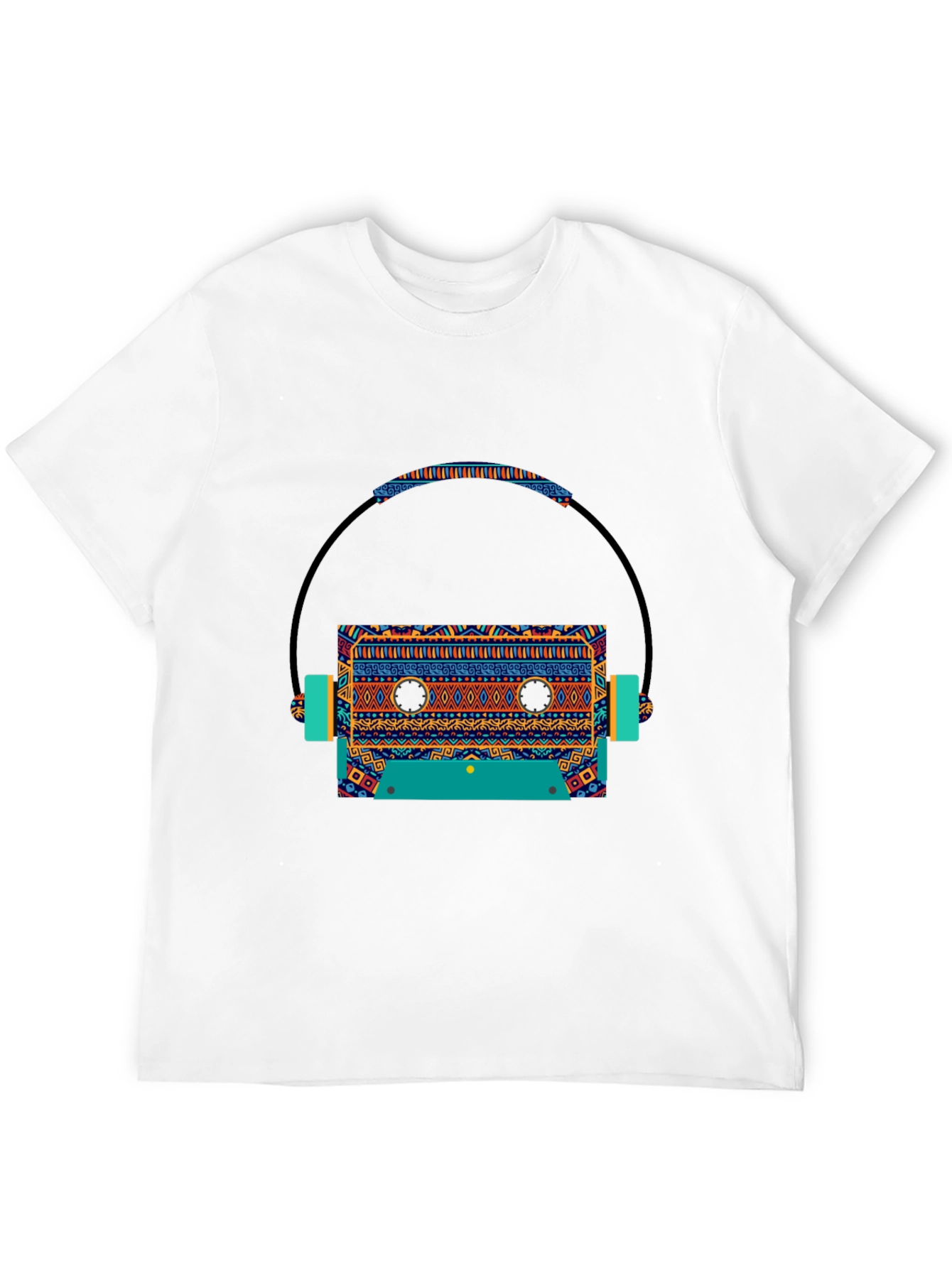 Retro Cassette & Headphone Graphic Tee