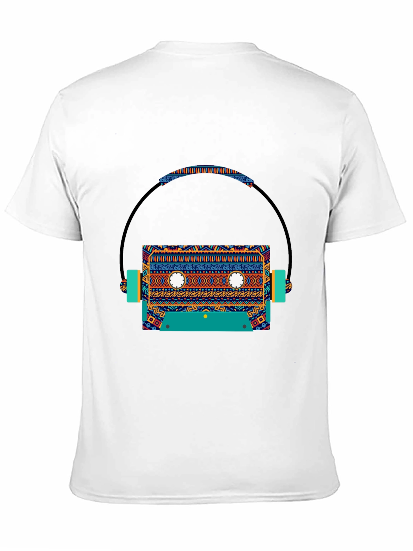 Retro Cassette & Headphone Graphic Tee
