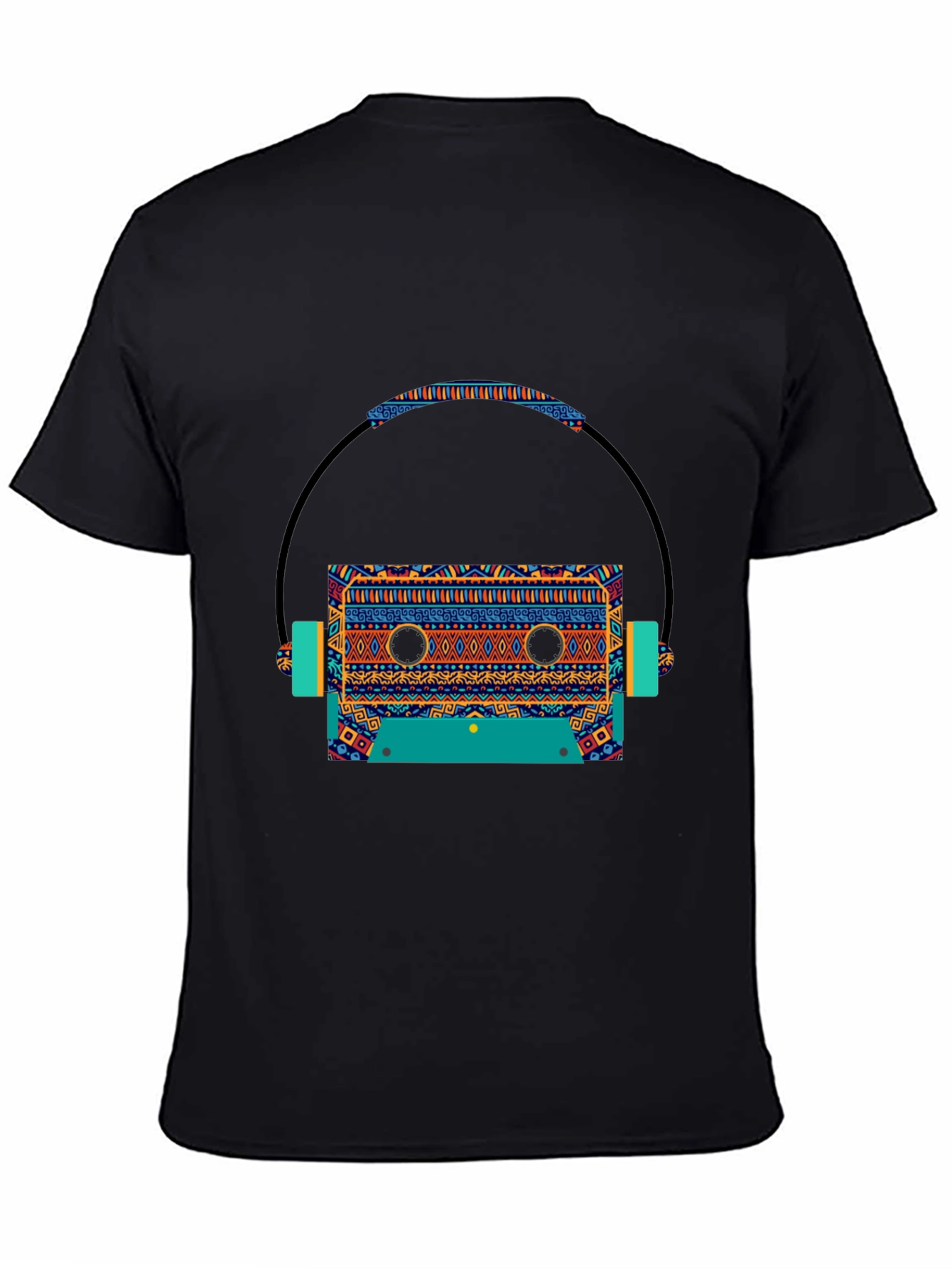 Retro Cassette & Headphone Graphic Tee