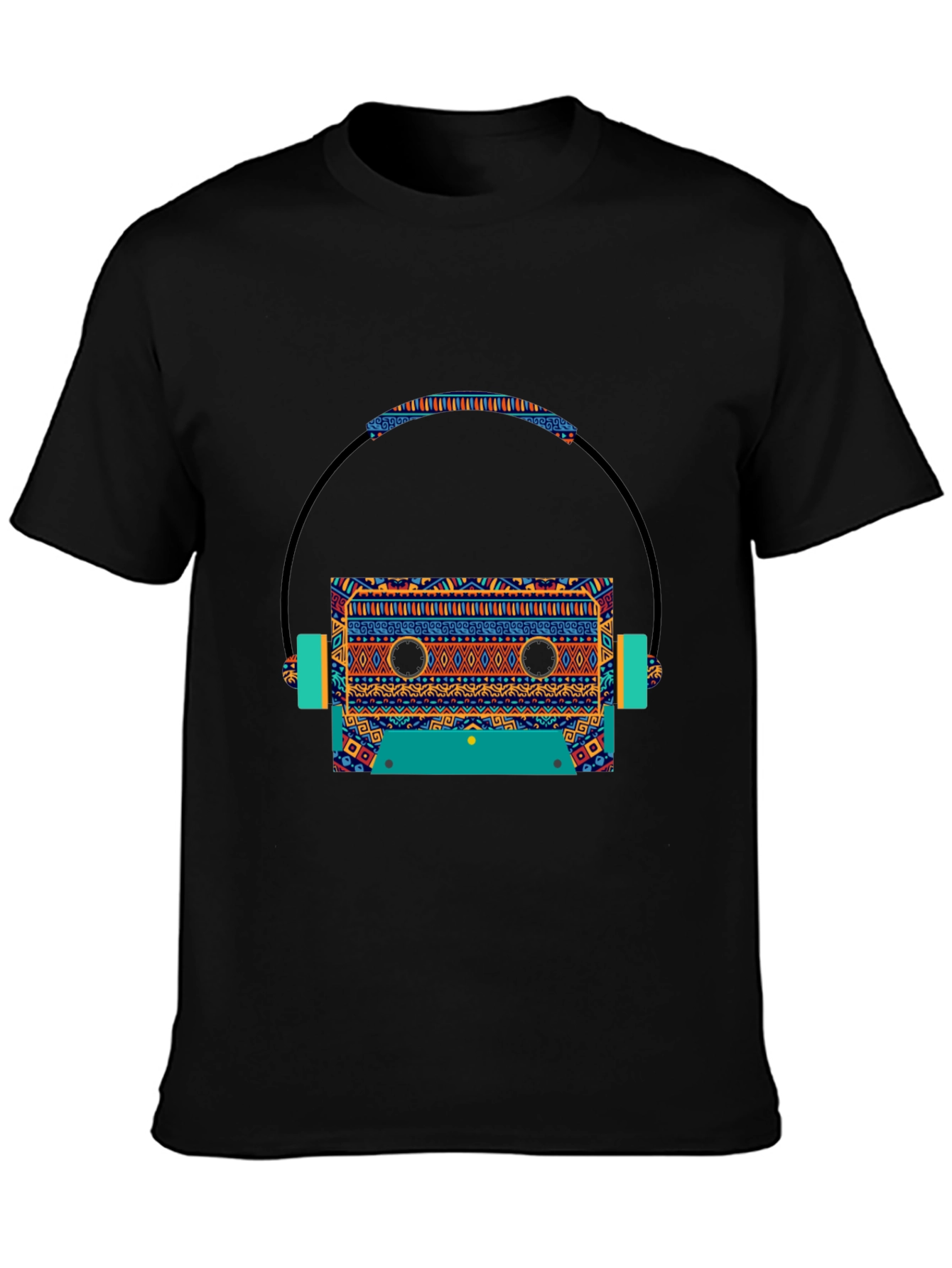 Retro Cassette & Headphone Graphic Tee