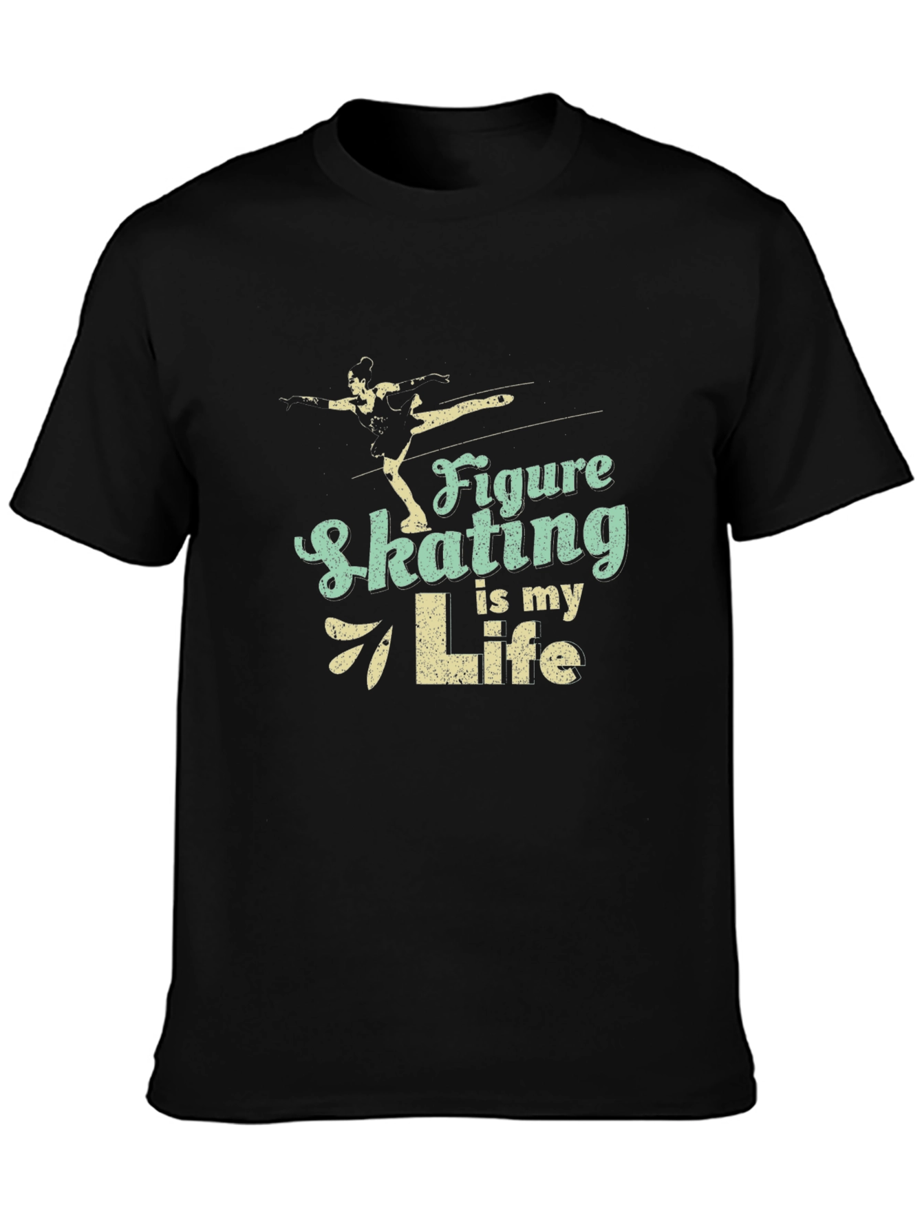 Figure Skating is My Life Black T-Shirt