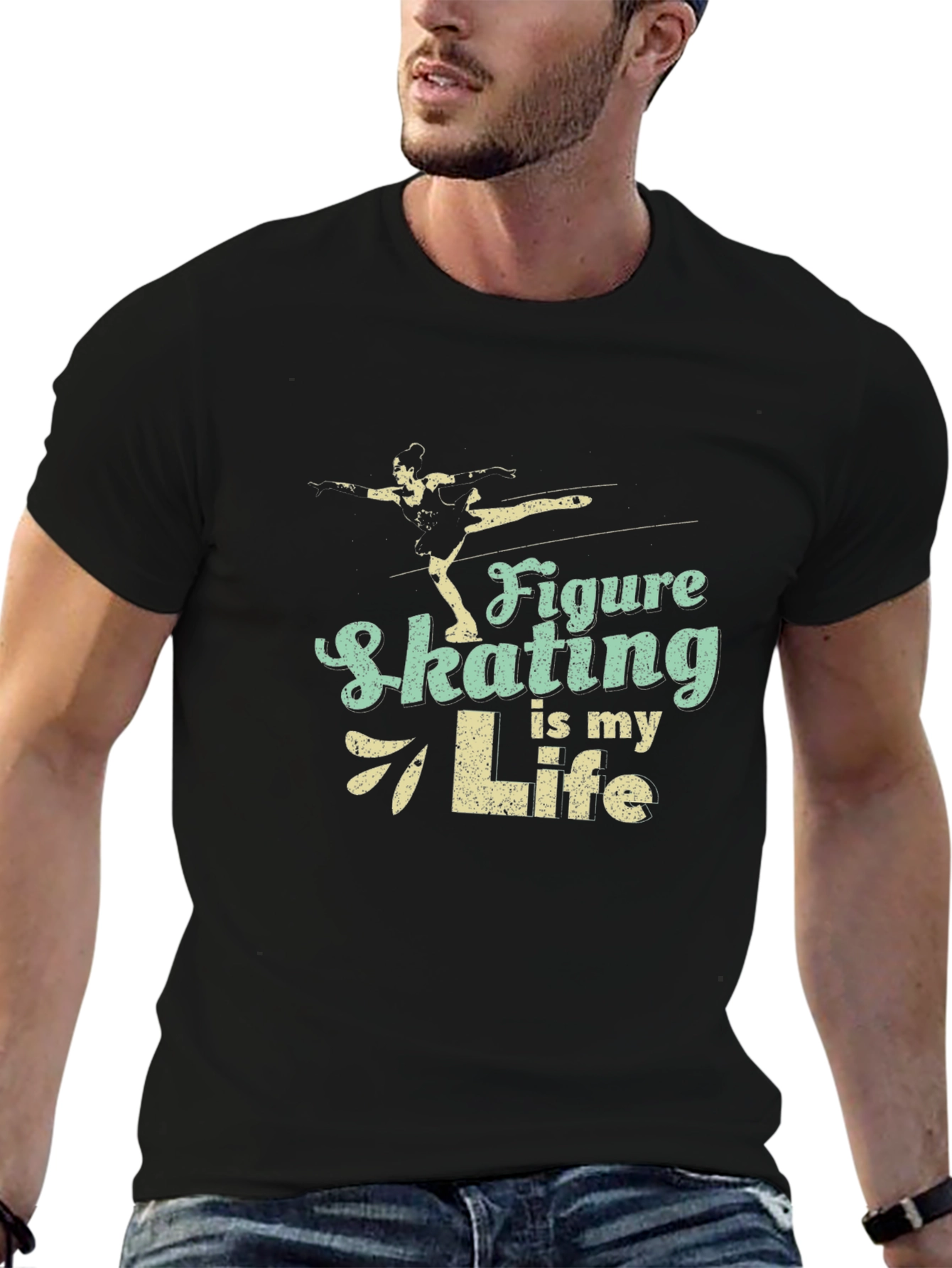 Figure Skating is My Life Black T-Shirt