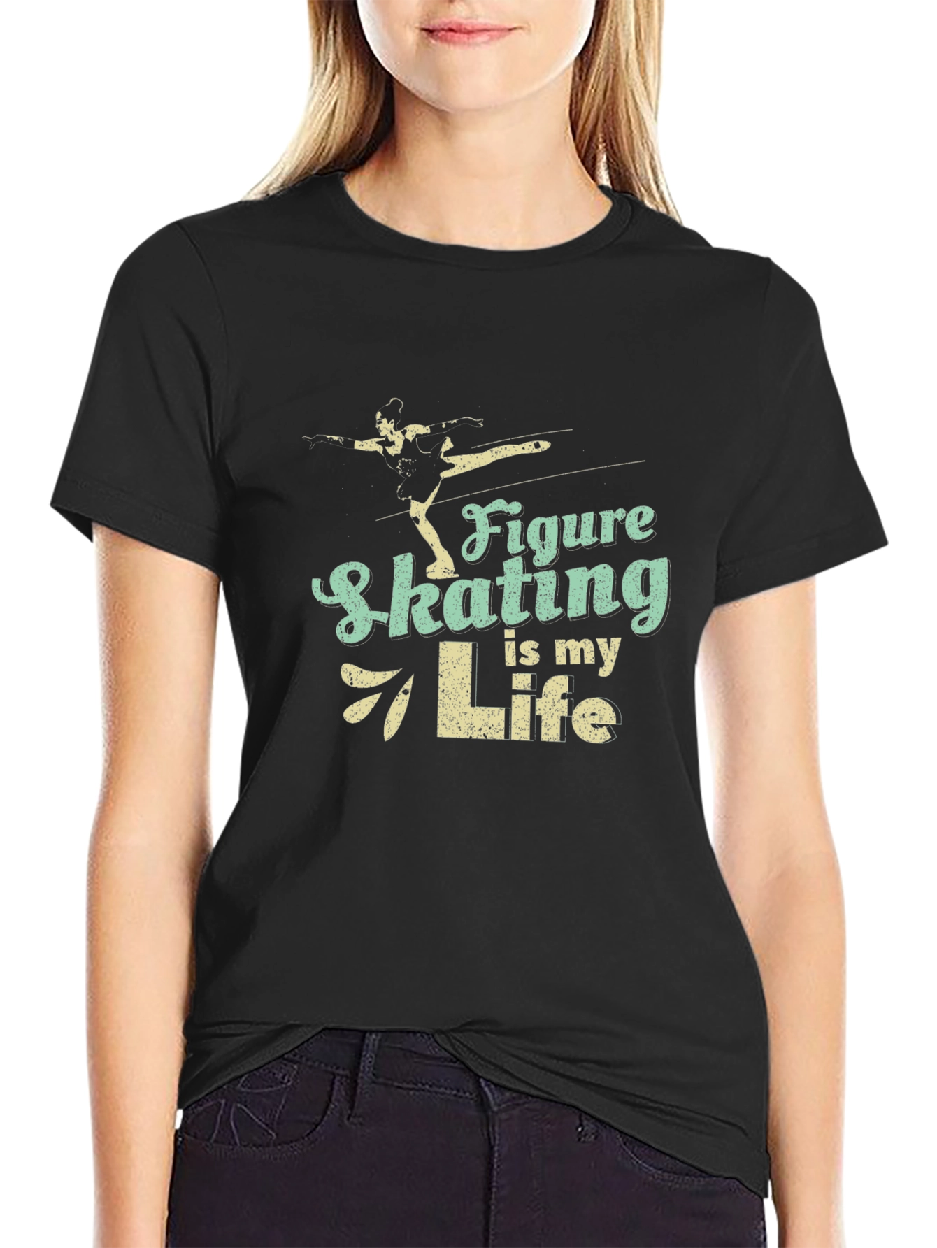Figure Skating is My Life Black T-Shirt