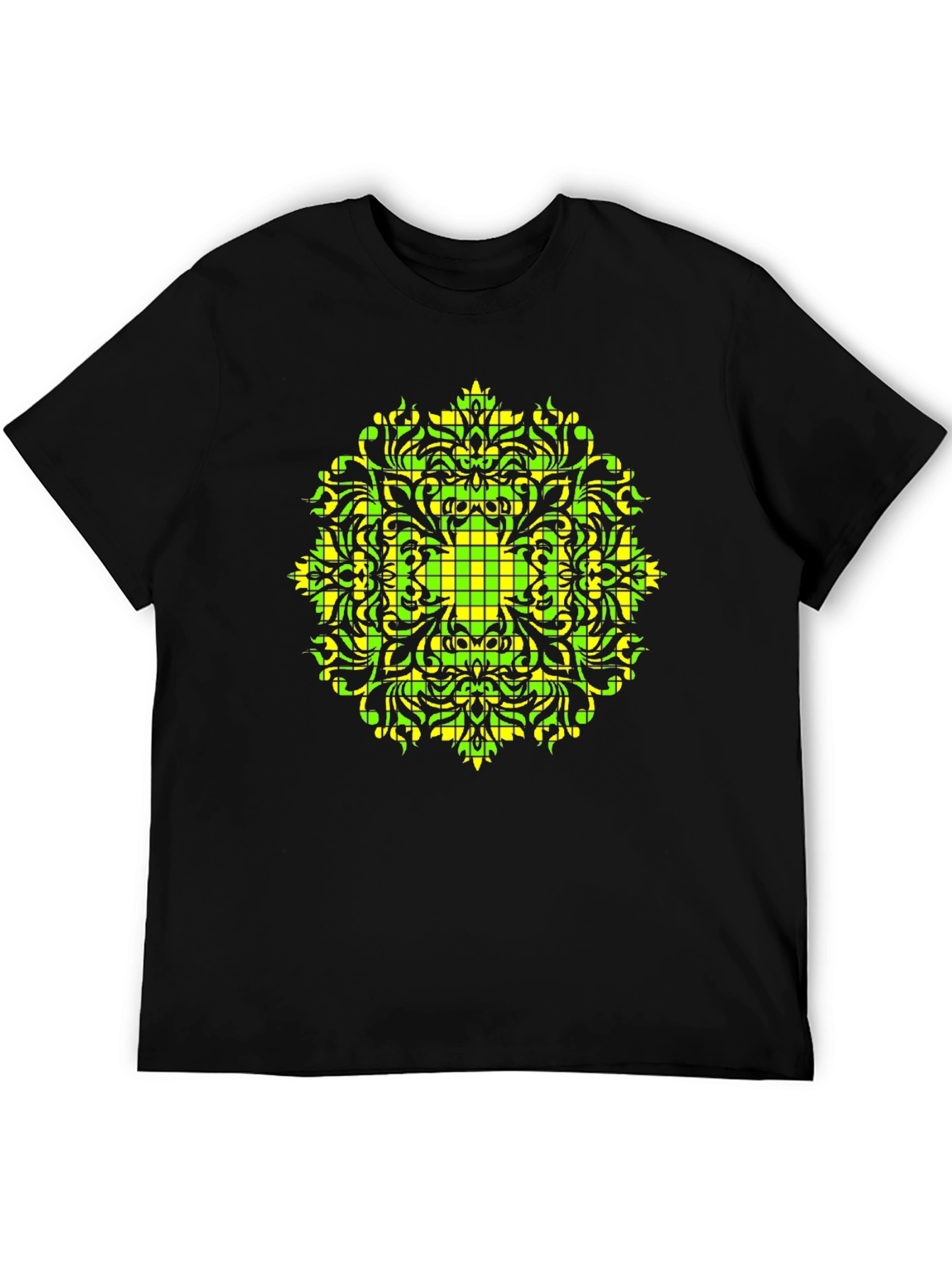 Geometric Mandala Tee - Black