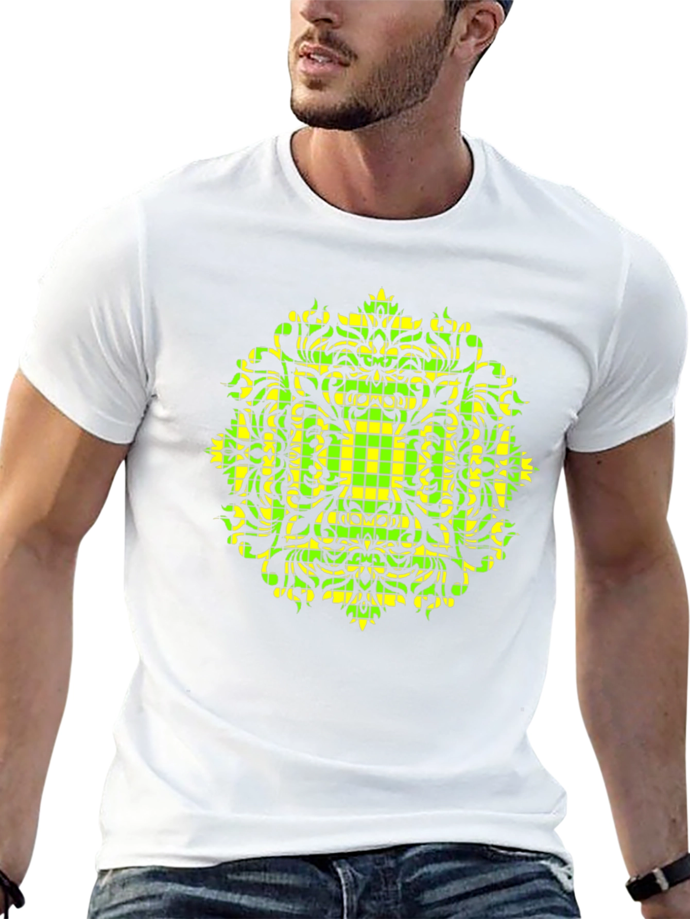 Geometric Mandala Tee - Black