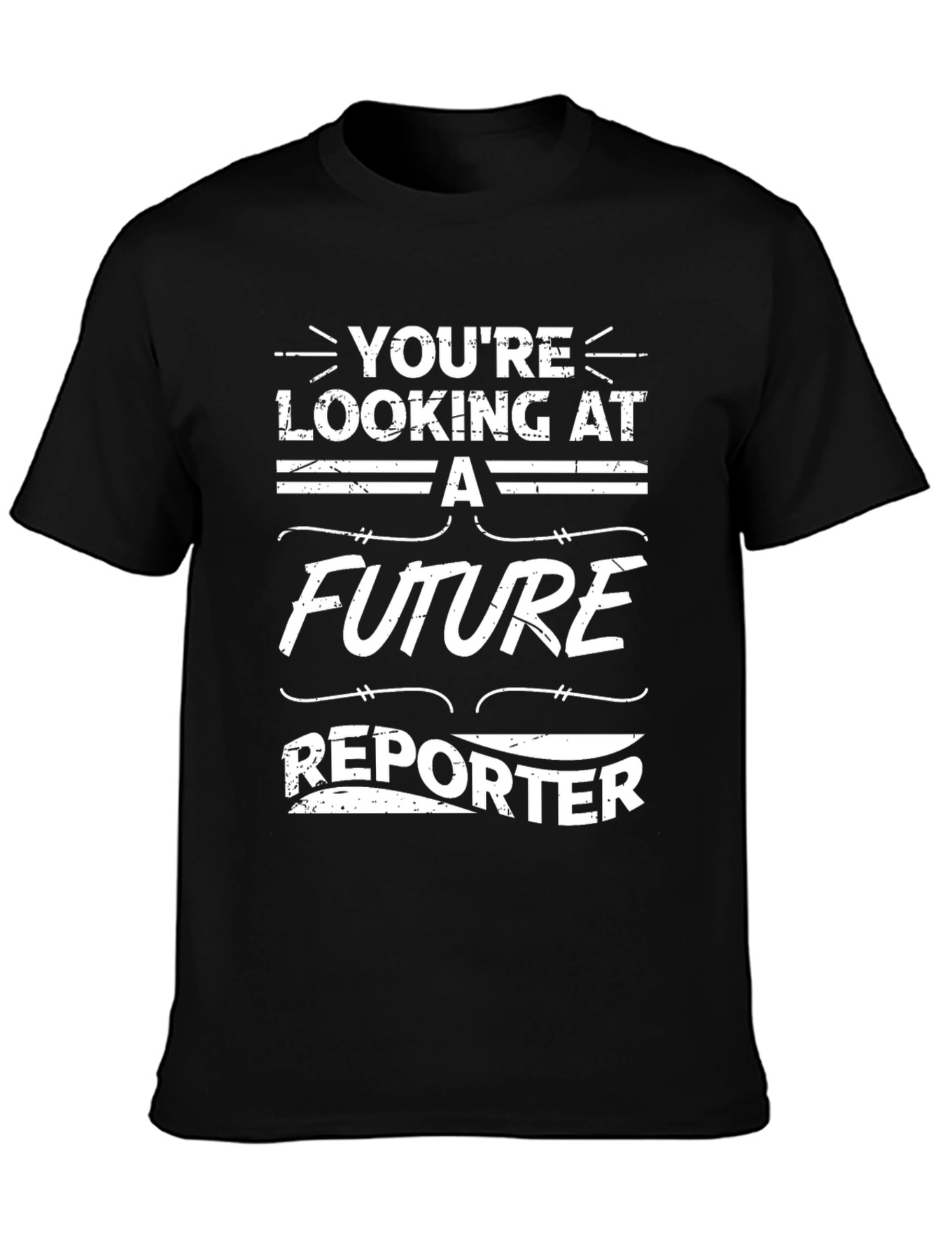 Future Reporter Graphic Tee - Black Cotton T-Shirt
