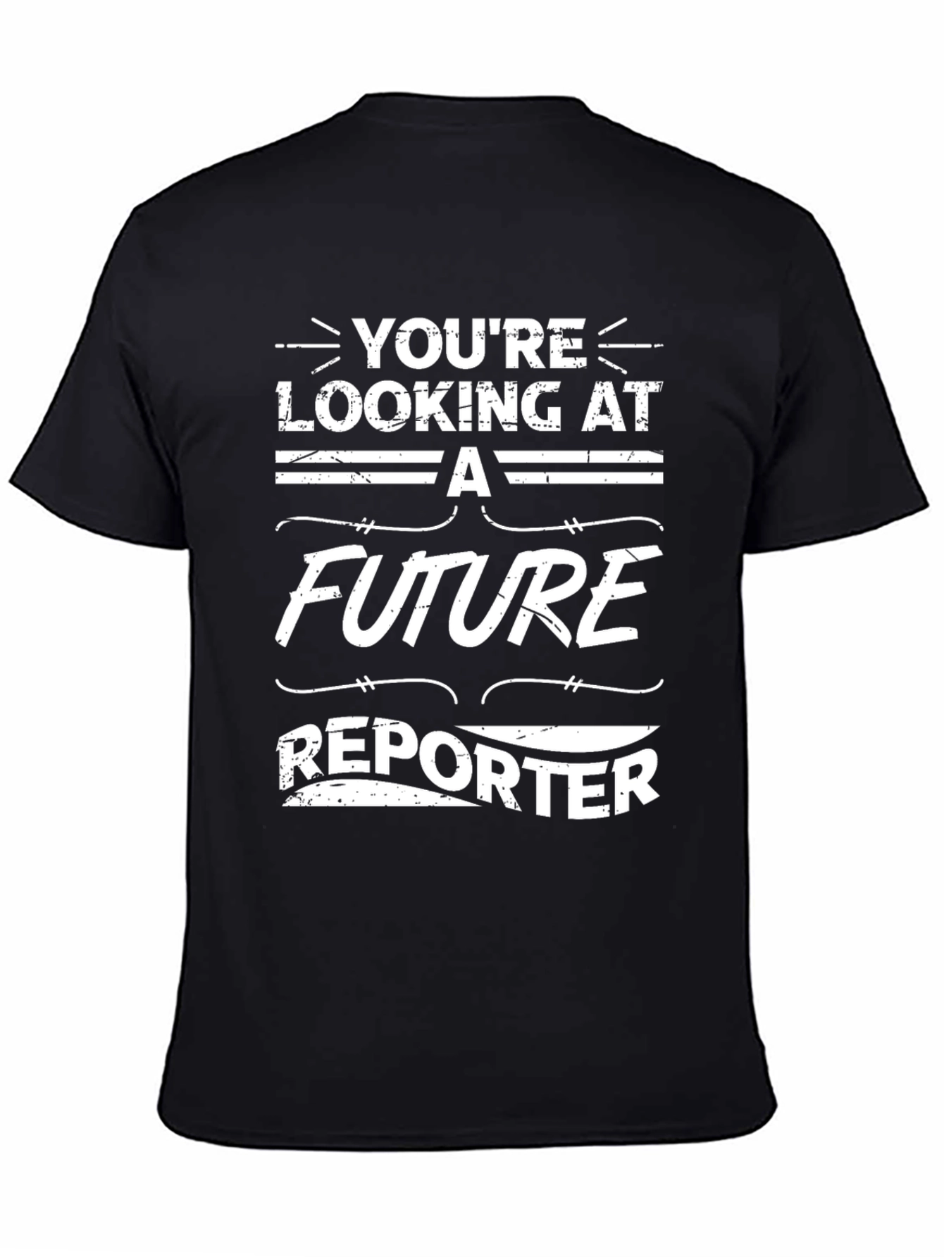 Future Reporter Graphic Tee - Black Cotton T-Shirt