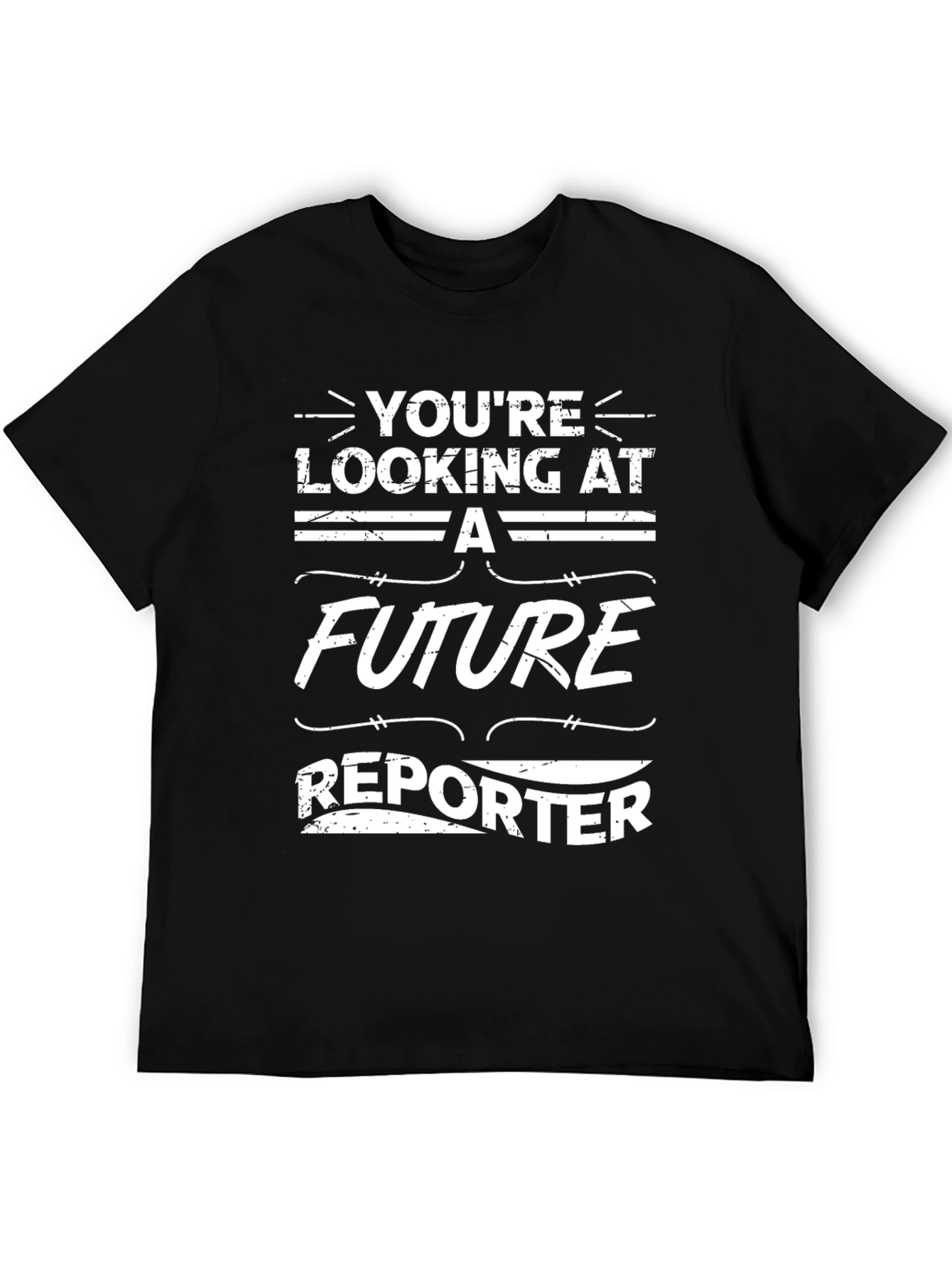 Future Reporter Graphic Tee - Black Cotton T-Shirt