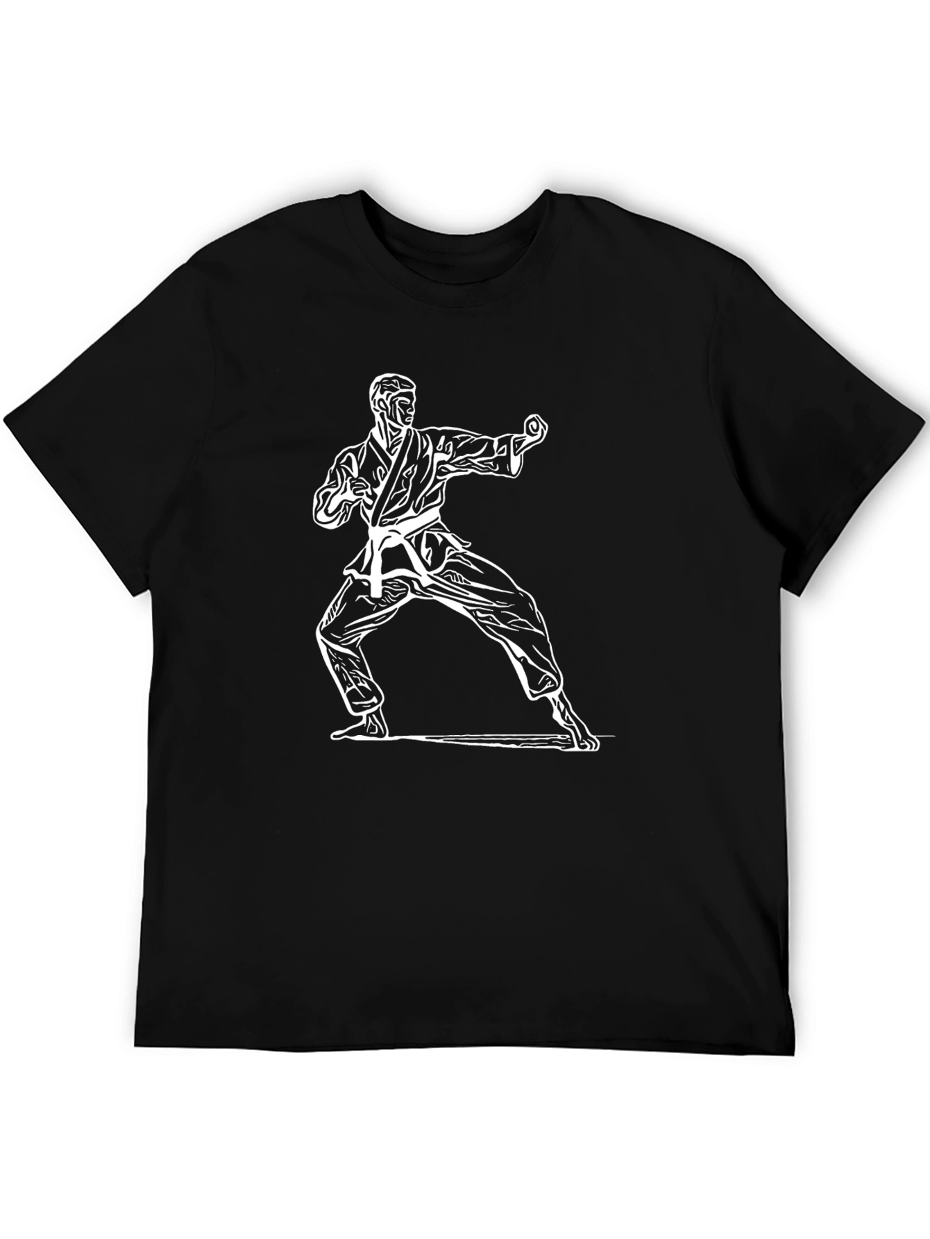 Karate Graphic Tee - Black Cotton Martial Arts Shirt