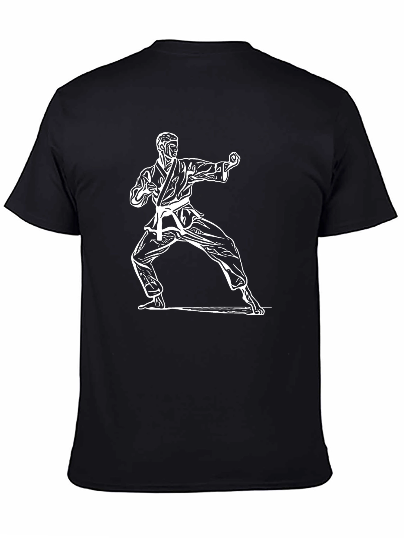 Karate Graphic Tee - Black Cotton Martial Arts Shirt