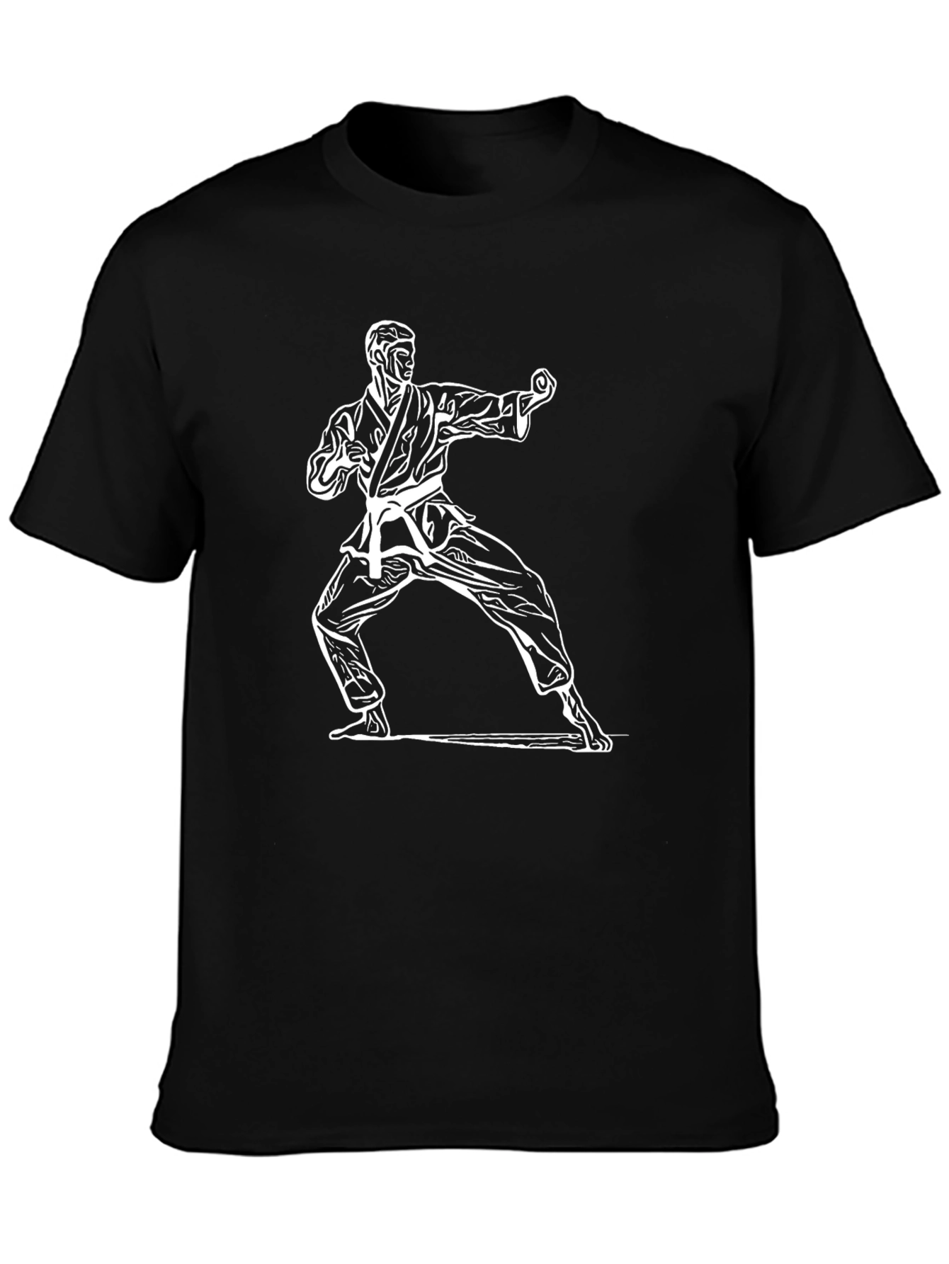Karate Graphic Tee - Black Cotton Martial Arts Shirt