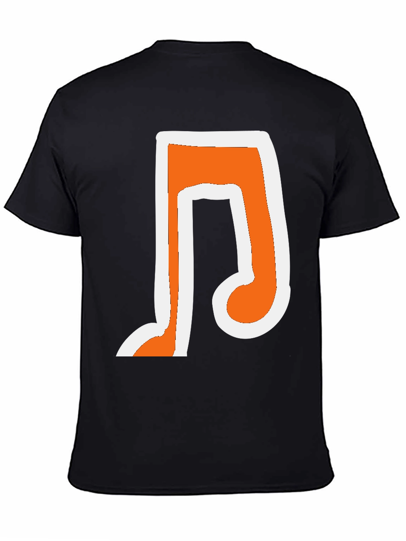 Musical Note Graphic T-Shirt - Trendy Black Tee