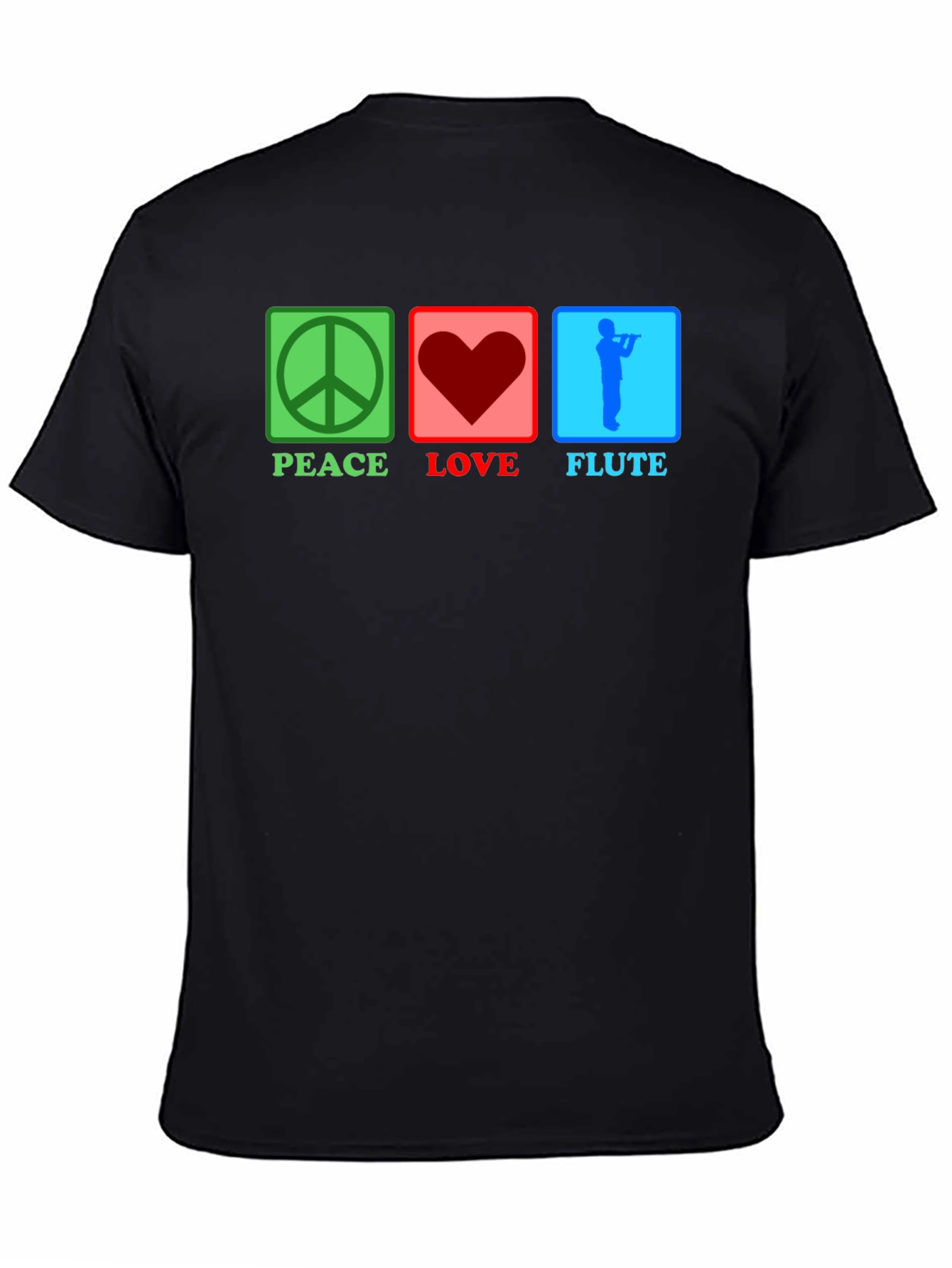Peace Love Flute T-Shirt Music Lover Tee