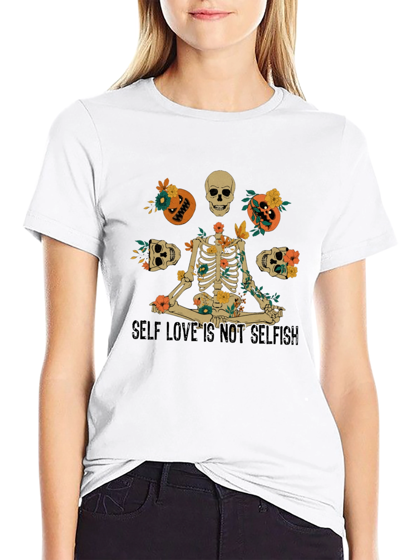 Self Love Skeleton Graphic T-Shirt