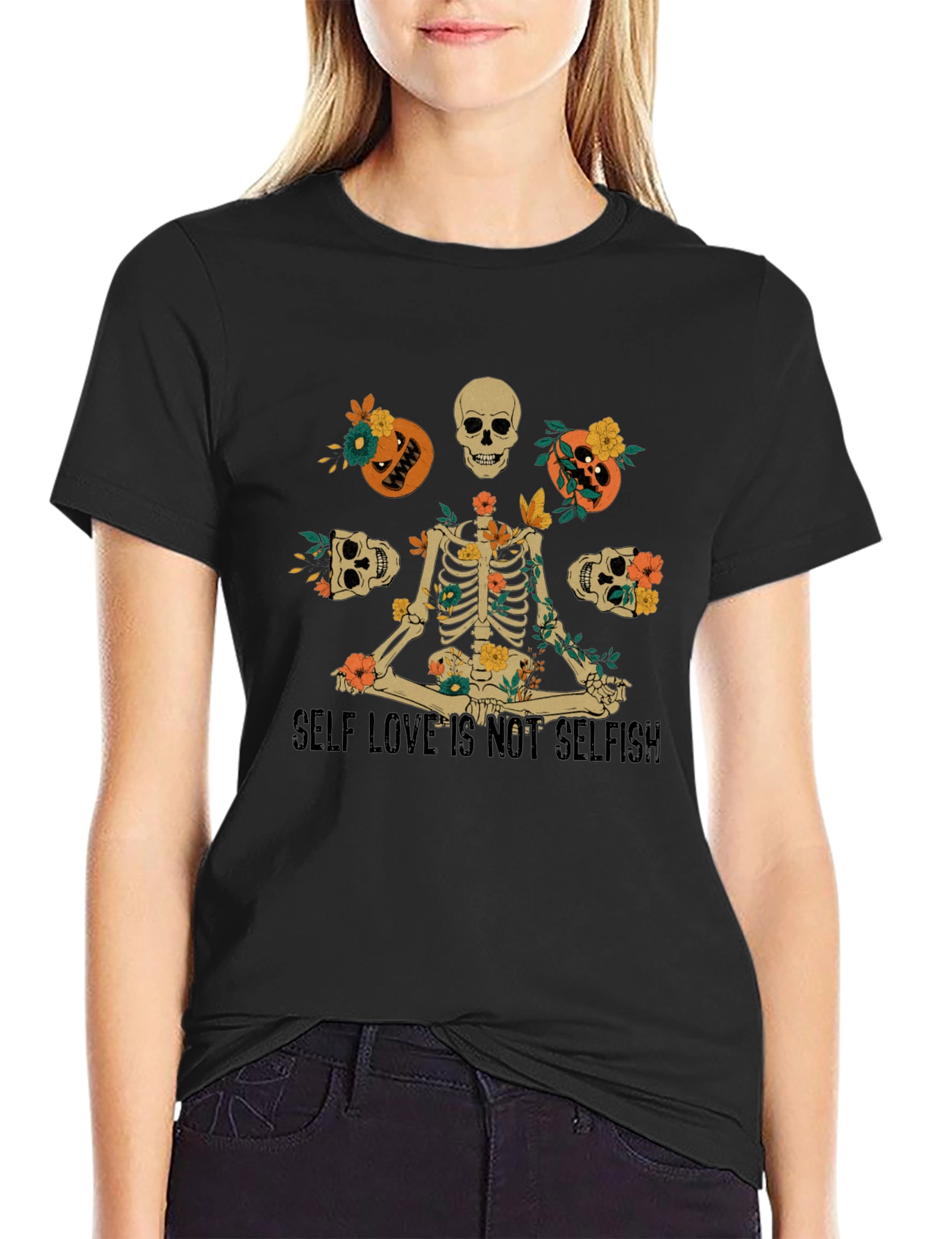 Self Love Skeleton Graphic T-Shirt