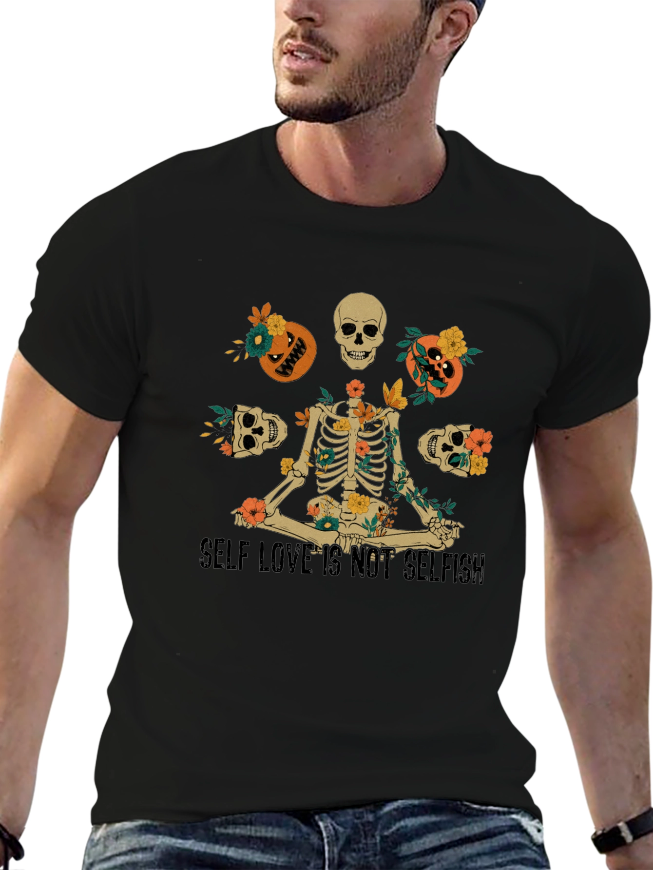 Self Love Skeleton Graphic T-Shirt