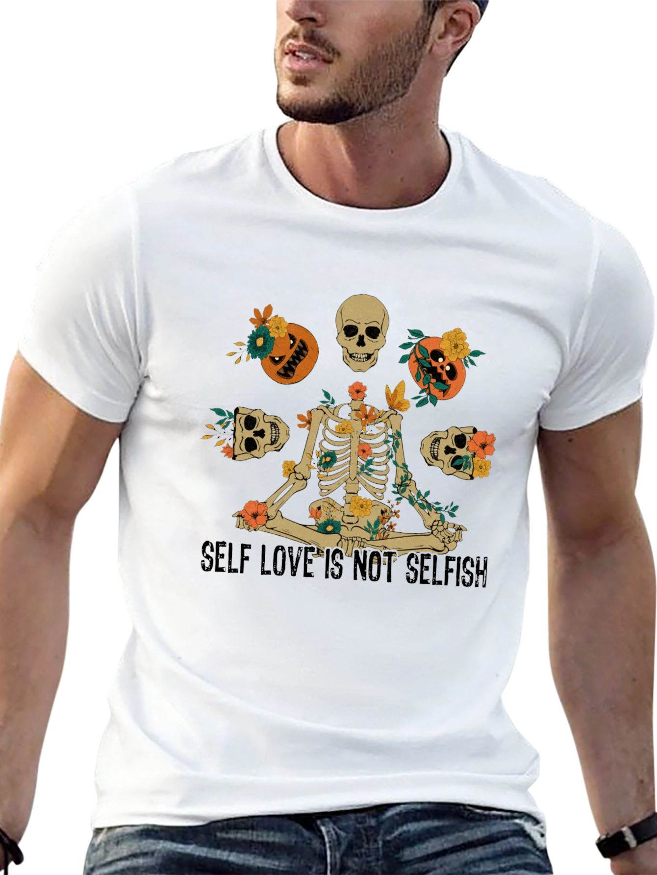 Self Love Skeleton Graphic T-Shirt
