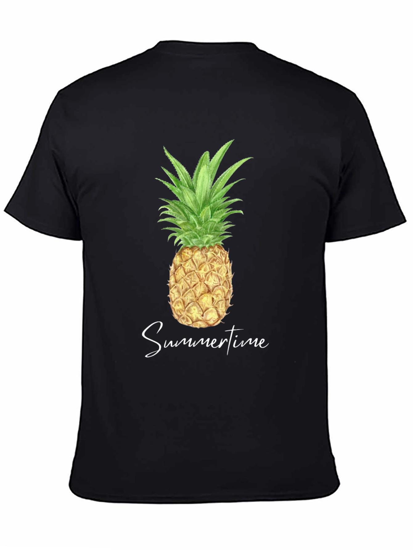 Pineapple Summertime Graphic Tee - Black