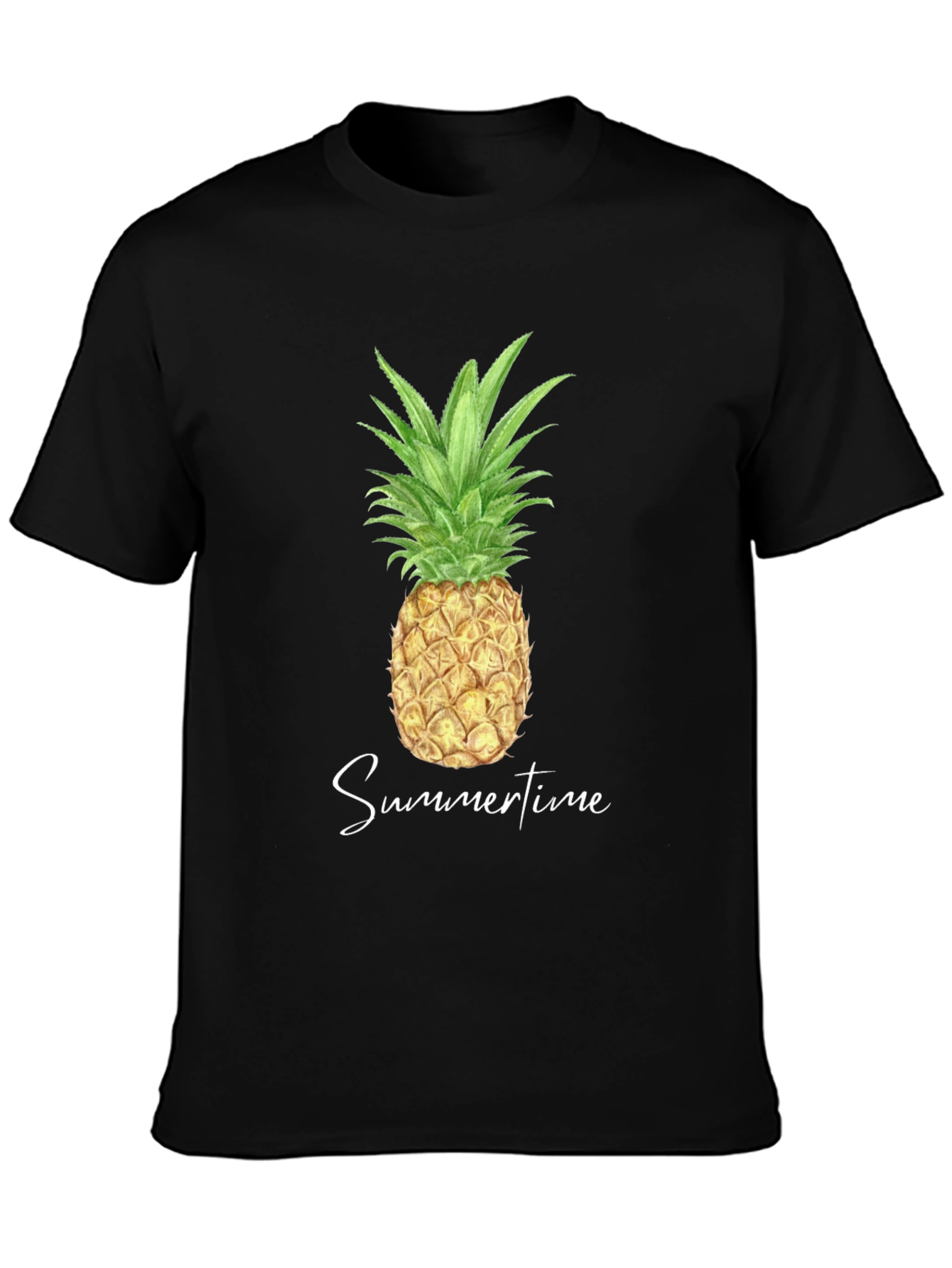 Pineapple Summertime Graphic Tee - Black
