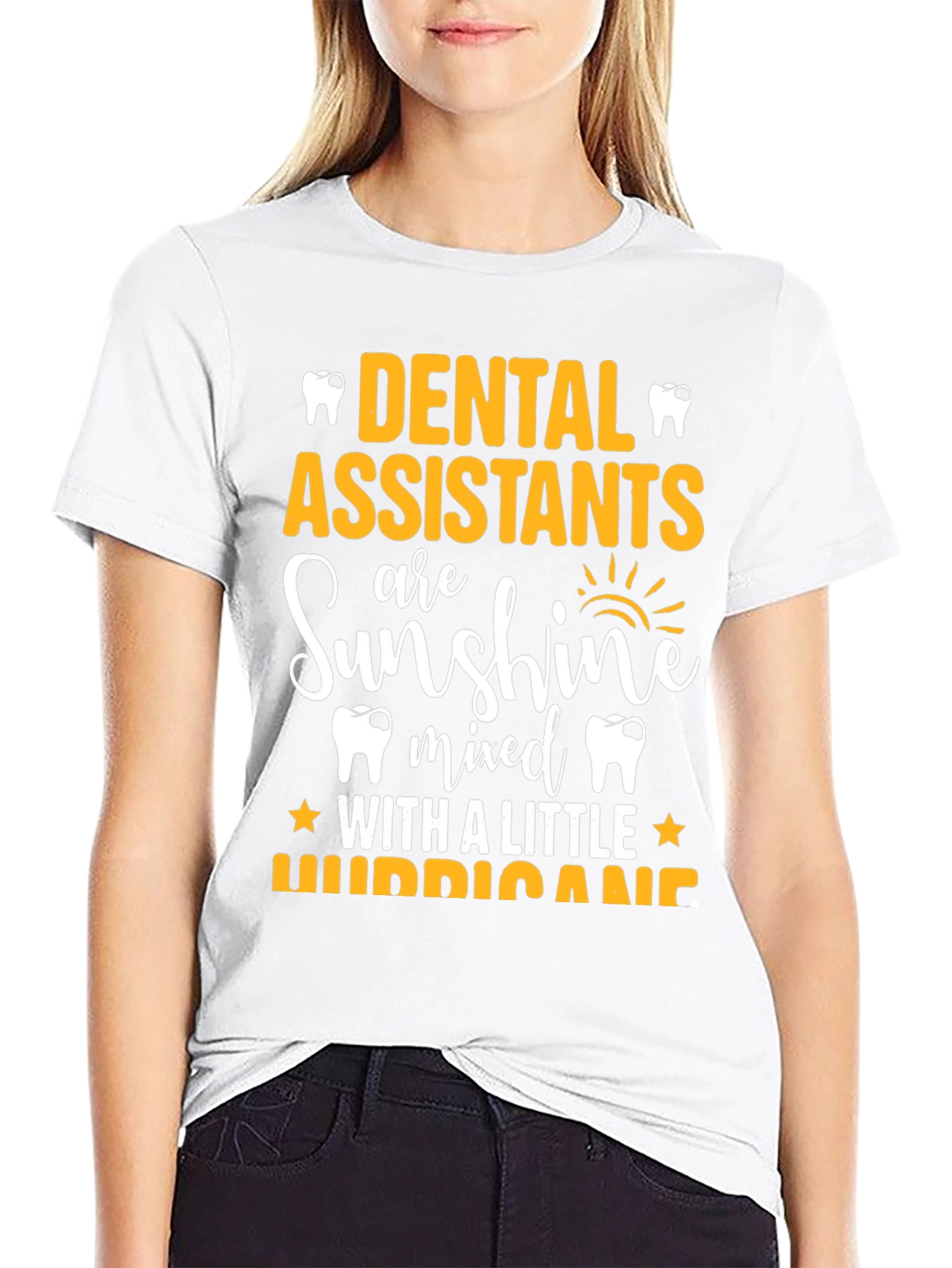 Dental Assistant Sunshine Hurricane Graphic T-Shirt