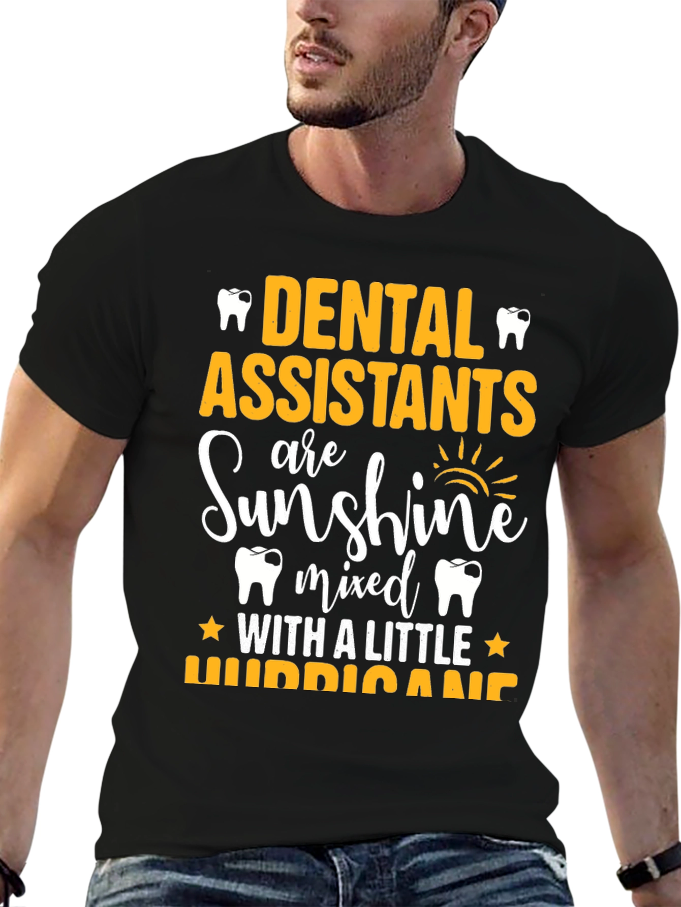 Dental Assistant Sunshine Hurricane Graphic T-Shirt