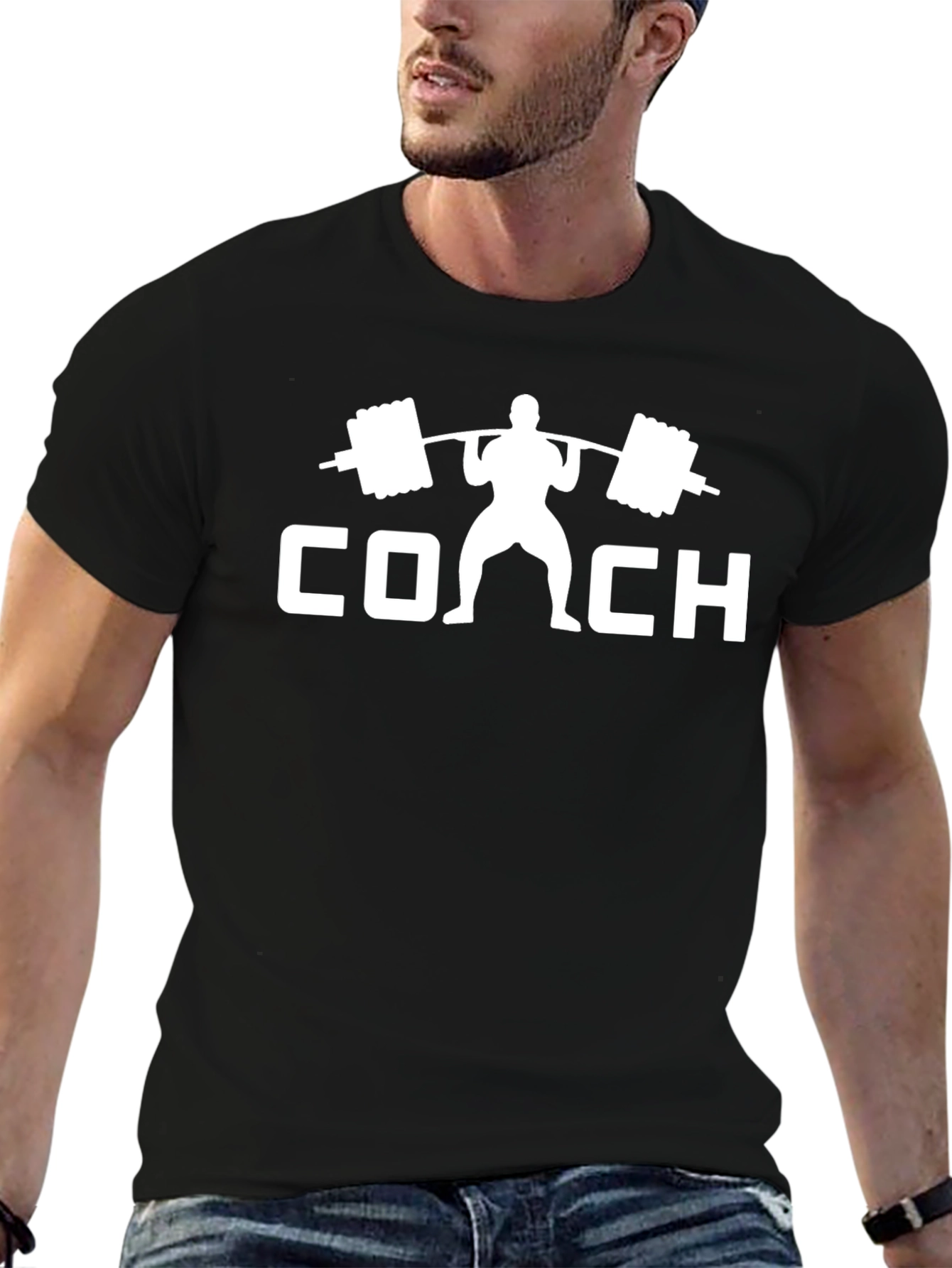 Weightlifting Coach T-Shirt - Black