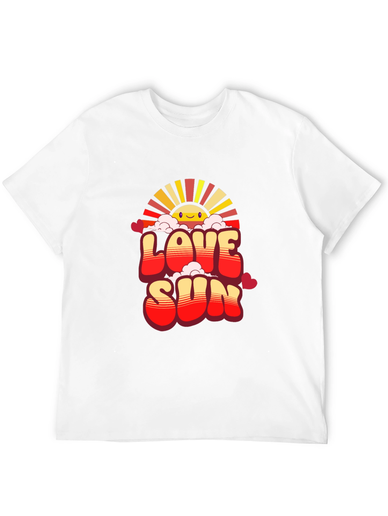 Love Sun Graphic Tee - Black Cotton Casual Shirt