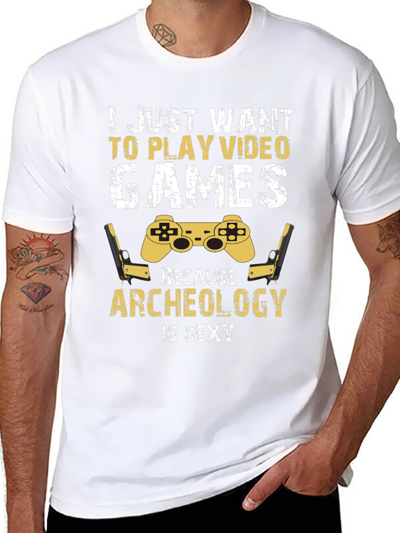 Video Game & Archeology T-Shirt: Gamer Gift