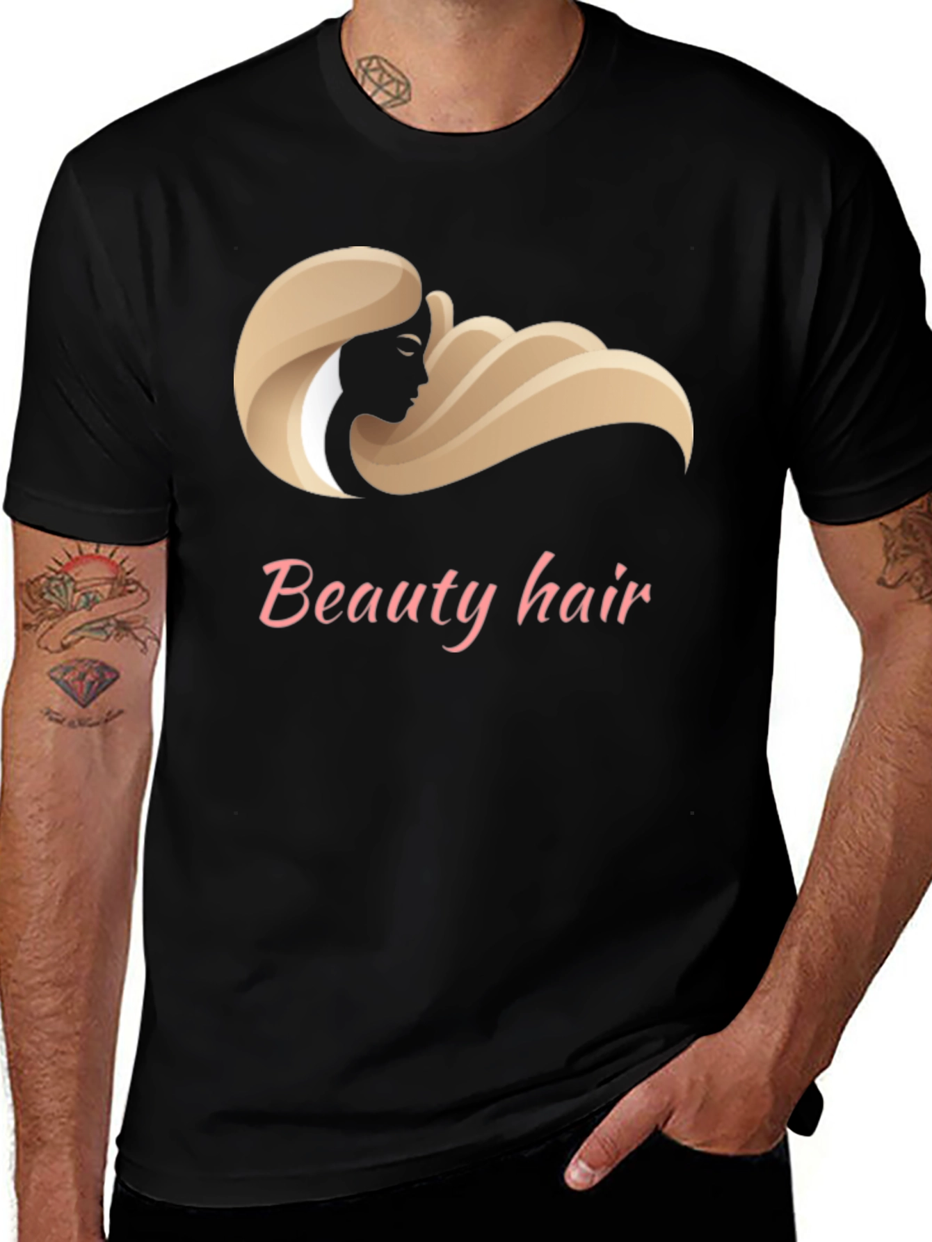 Beauty Hair Design T-Shirt - Stylish Graphic Tee